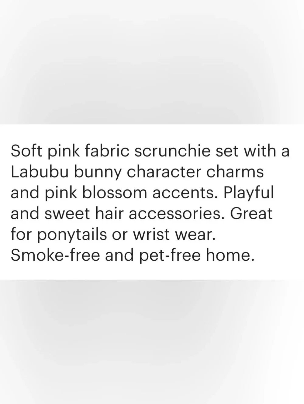 Labubu Hair Tie Set- Pink Set/2 NWT $6